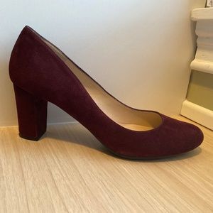LK Bennett Suede Burgundy Pumps
